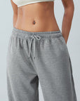 Dark Gray Drawstring Pocketed Active Pants Sentient Beauty Fashions Apparel & Accessories