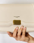 Light Gray David Jones PU Leather Crossbody Bag Sentient Beauty Fashions Apparel & Accessories