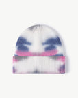 White Smoke Tie-Dye Cuffed Knit Beanie Sentient Beauty Fashions *Accessories