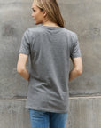 Light Slate Gray Simply Love GROW POSITIVITY Graphic Cotton Tee