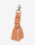 White Smoke Assorted 4-Pack Handmade Macrame Fringe Keychain Sentient Beauty Fashions Apparel & Accessories