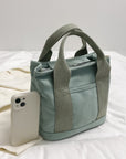 Light Gray Small Canvas Handbag Sentient Beauty Fashions Apparel & Accessories
