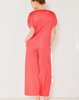 Tomato Marina West Swim Pleated Wide-Leg Pants with Side Pleat Detail Sentient Beauty Fashions Apparel & Accessories