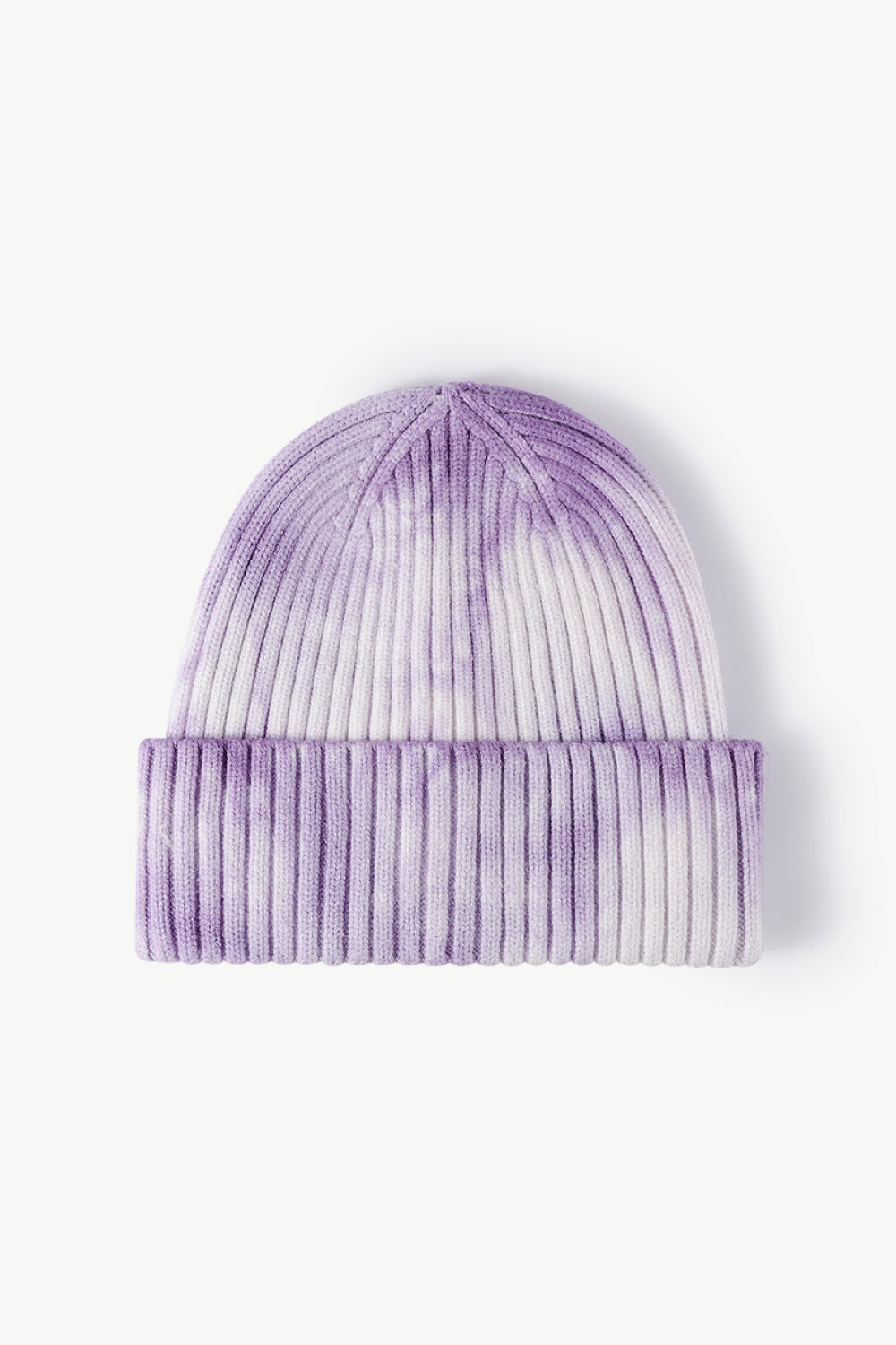 Lavender Tie-Dye Ribbed Cuffed Beanie Sentient Beauty Fashions *Accessories