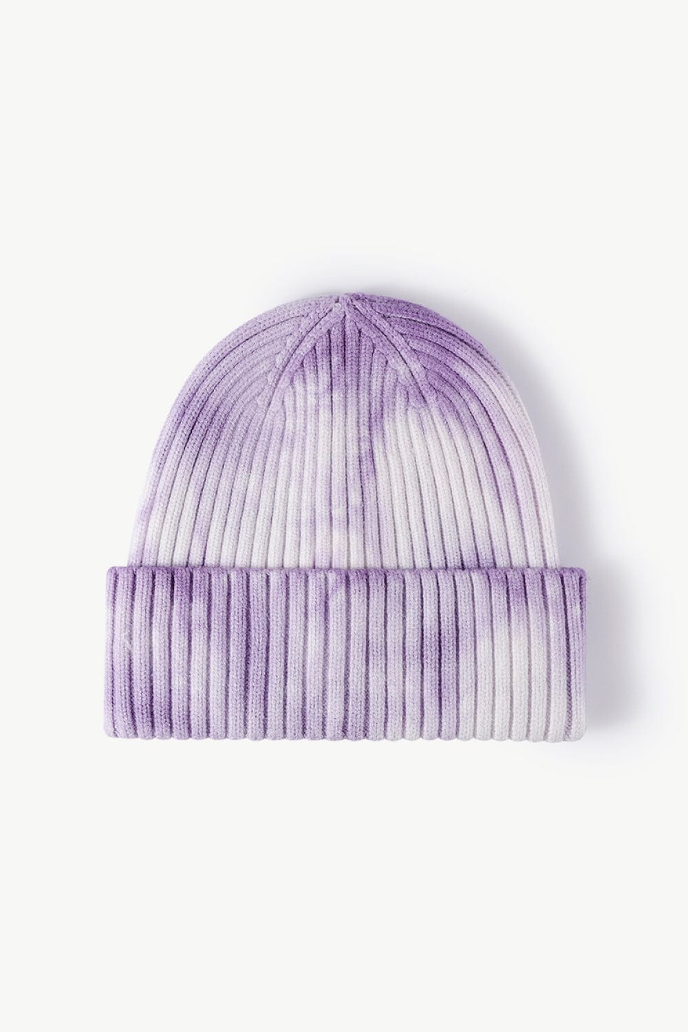 Lavender Tie-Dye Ribbed Cuffed Beanie