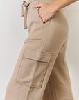 Rosy Brown RISEN High Waist Cargo Wide Leg Pants Sentient Beauty Fashions Apparel & Accessories