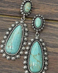 Dim Gray Artificial Turquoise Earrings Sentient Beauty Fashions jewelry