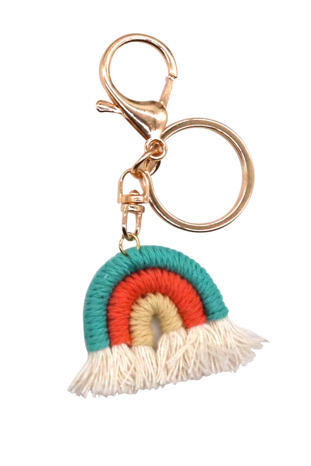 Wheat Assorted 4-Pack Rainbow Fringe Keychain Sentient Beauty Fashions Apparel &amp; Accessories