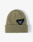 White Smoke HAPPY Contrast Beanie