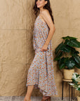 Rosy Brown HEYSON Take Your Chances Full Size Floral Halter Neck Maxi Dress Sentient Beauty Fashions Apparel & Accessories