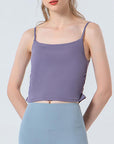 Gray Ruched Sports Cami Sentient Beauty Fashions Apparel & Accessories