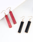 White Smoke Natural Stone Drop Earrings Sentient Beauty Fashions jewelry