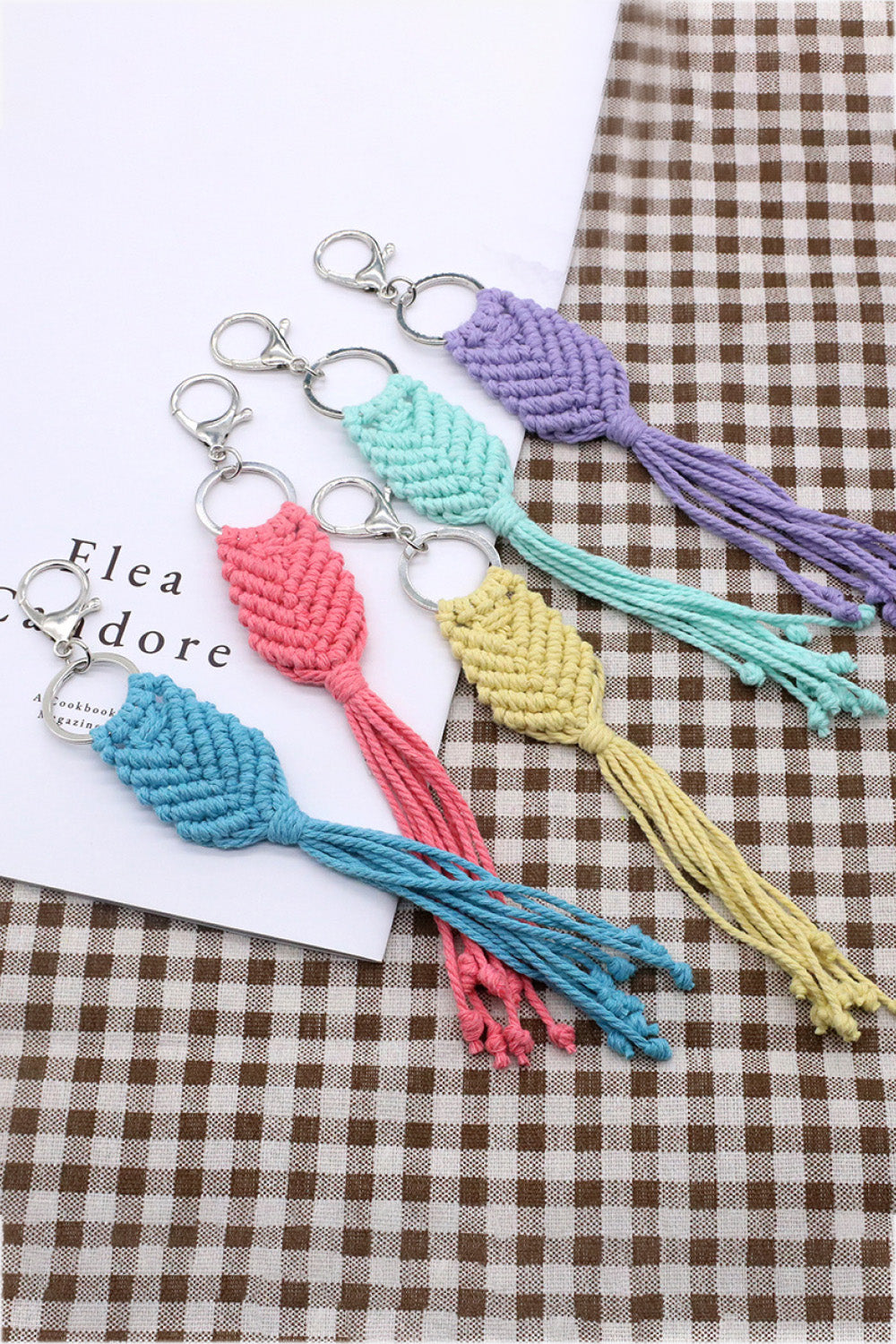Light Gray Assorted 4-Pack Handmade Fringe Keychain Sentient Beauty Fashions Apparel &amp; Accessories