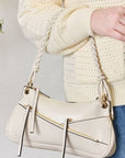 Light Gray SHOMICO Braided Strap Shoulder Bag