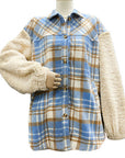 Gray Plaid Collared Button Down Jacket Sentient Beauty Fashions Apparel & Accessories