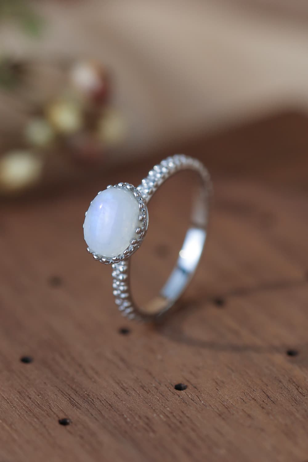 Dim Gray Moonstone 925 Sterling Silver Ring Sentient Beauty Fashions rings