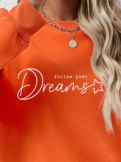 Chocolate FOLLOW YOUR DREAMS Graphic Sweatshirt