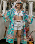 Dim Gray Double Take Plus Size Printed Open Front Longline Cardigan Sentient Beauty Fashions Apparel & Accessories