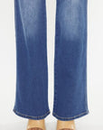 Dark Slate Blue Kancan Ultra High Waist Gradient Flare Jeans Sentient Beauty Fashions Apparel & Accessories
