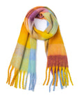 Goldenrod Fringe Detail Polyester Scarf Sentient Beauty Fashions *Accessories