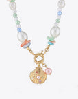 White Smoke Colorful Synthetic Pearl Necklace Sentient Beauty Fashions jewelry