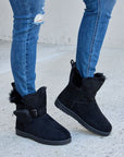 Dark Slate Gray Forever Link Plush Thermal Flat Boots Sentient Beauty Fashions Shoes
