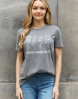 Light Slate Gray Simply Love GROW POSITIVITY Graphic Cotton Tee Sentient Beauty Fashions