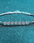 Steel Blue Moissanite 925 Sterling Silver Bracelet Sentient Beauty Fashions Jewelry