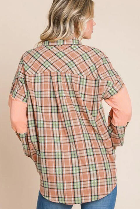 Gray Plaid Collared Button Down Shirt Sentient Beauty Fashions Apparel & Accessories