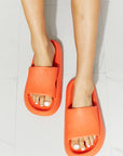 Light Gray MMShoes Arms Around Me Open Toe Slide in Orange Sentient Beauty Fashions Shoes