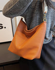 Tan PU Leather Shoulder Bag Sentient Beauty Fashions Apparel & Accessories