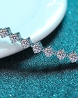 Light Cyan Moissanite 925 Sterling Silver Bracelet Sentient Beauty Fashions Jewelry