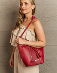 Rosy Brown Nicole Lee USA Amy Studded Bucket Bag Sentient Beauty Fashions *Accessories