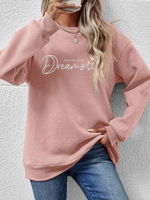 Rosy Brown FOLLOW YOUR DREAMS Graphic Sweatshirt