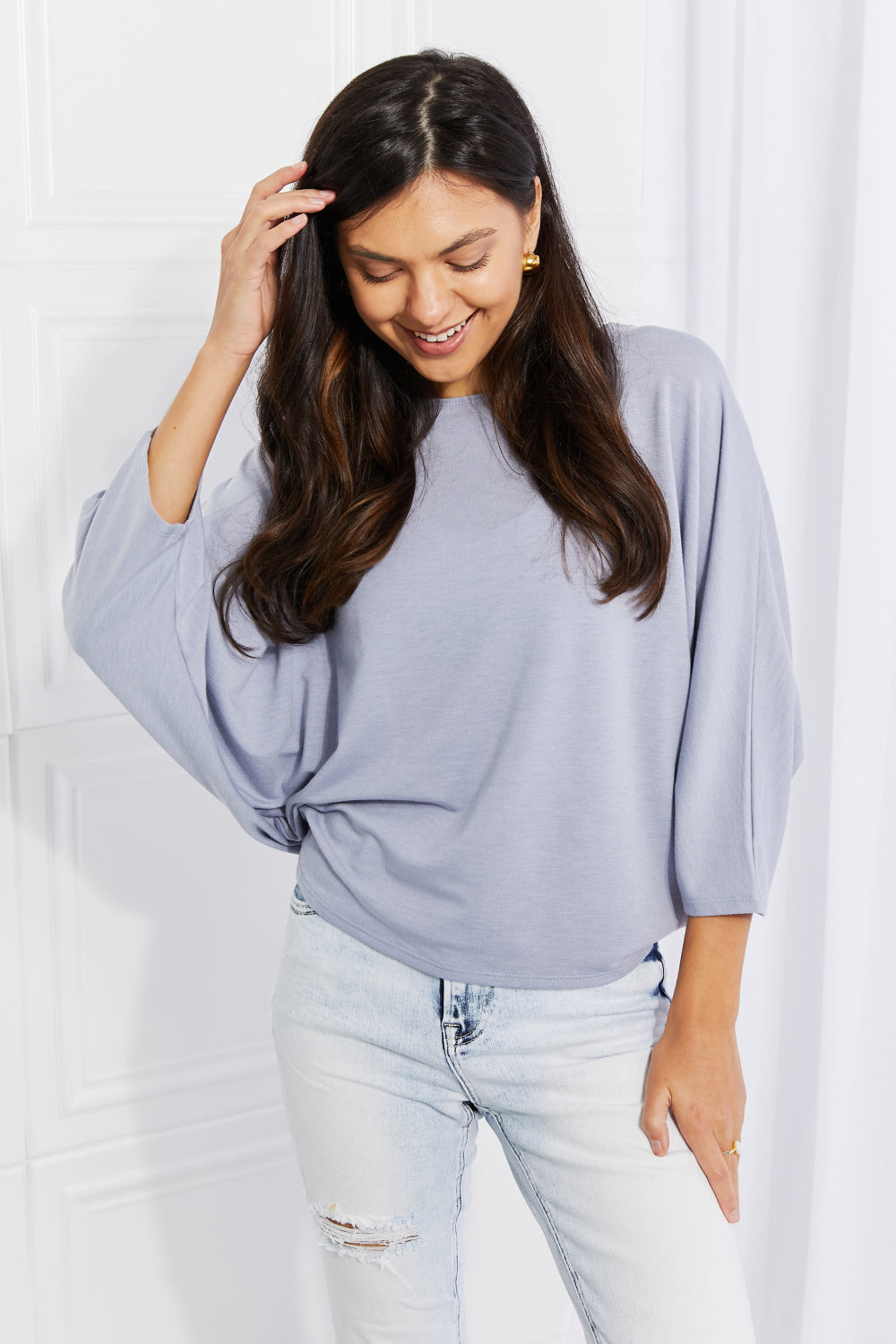 Andree by Unit Full Size Needless to Say Dolman Sleeve Top