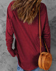 Saddle Brown SANTA BABY Graphic Long Sleeve T-Shirt Sentient Beauty Fashions Apparel & Accessories