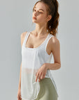 Gray Scoop Neck Sports Tank Top Sentient Beauty Fashions Apparel & Accessories