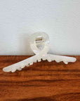 Light Gray Acetate Hair Claw Clip Sentient Beauty Fashions *Accessories
