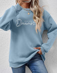 Light Slate Gray FOLLOW YOUR DREAMS Graphic Sweatshirt