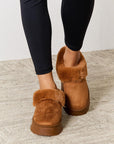 Light Gray Legend Footwear Furry Chunky Platform Ankle Boots Sentient Beauty Fashions