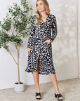 Light Gray Celeste Full Size Animal Print Button Up Long Sleeve Cardigan Sentient Beauty Fashions Apparel & Accessories