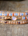 Slate Gray Opal Beaded Bracelet Sentient Beauty Fashions jewelry