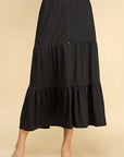 Wheat Faith Apparel Tiered Midi Skirt Sentient Beauty Fashions Apparel & Accessories