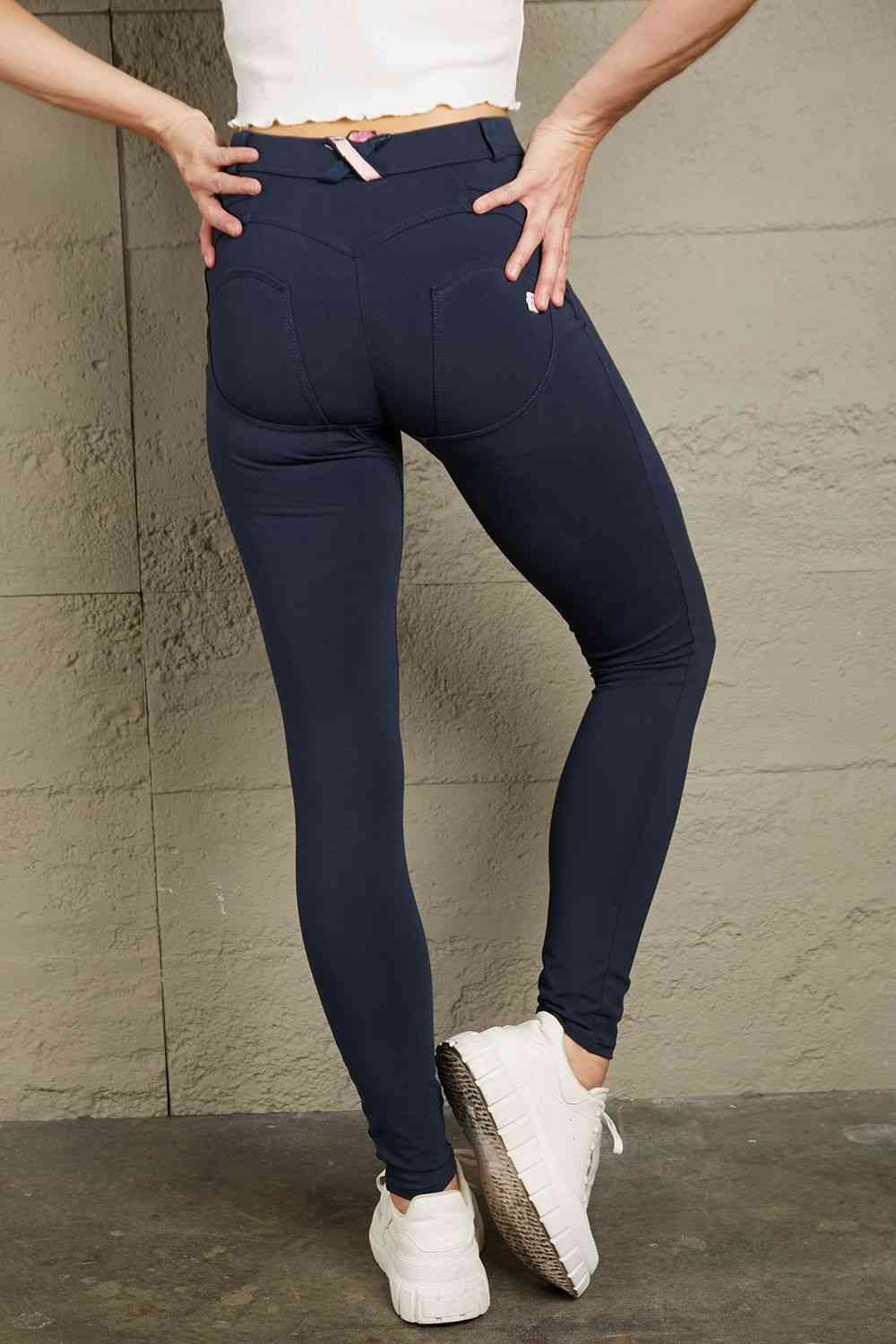 Dim Gray Baeful Buttoned Skinny Long Jeans Sentient Beauty Fashions Apparel &amp; Accessories