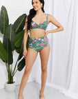 Light Gray Marina West Swim Take A Dip Twist High-Rise Bikini in Sage Sentient Beauty Fashions Swimwear