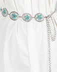 White Smoke Contrast Alloy Chain Belt Sentient Beauty Fashions *Accessories