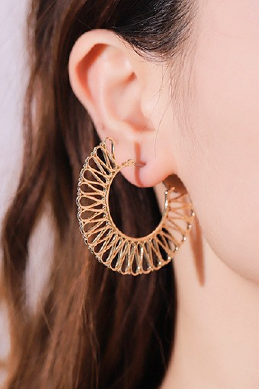Black 18K Gold-Plated Cutout Earrings Sentient Beauty Fashions earrings