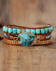 Rosy Brown Handmade Natural Stone Copper Bracelet Sentient Beauty Fashions jewelry