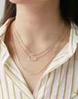Tan Zircon Chain-Link Necklace Three-Piece Set Sentient Beauty Fashions Jewelry