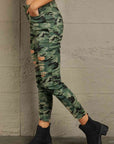 Dim Gray Baeful Distressed Camouflage Jeans Sentient Beauty Fashions Apparel & Accessories